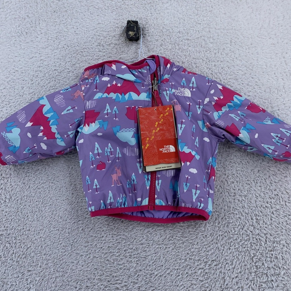 North Face Jacket Infant 3-6M Perito Reversible Hooded Winter Outdoor Coat